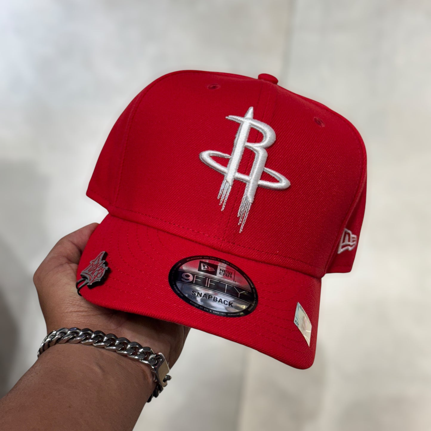 9FIFTY HOUSTON ROCKETS SCARLET WHITE LOGO SNAPBACK