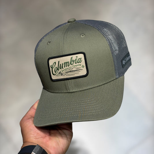 Columbia trucker olive green grey mesh