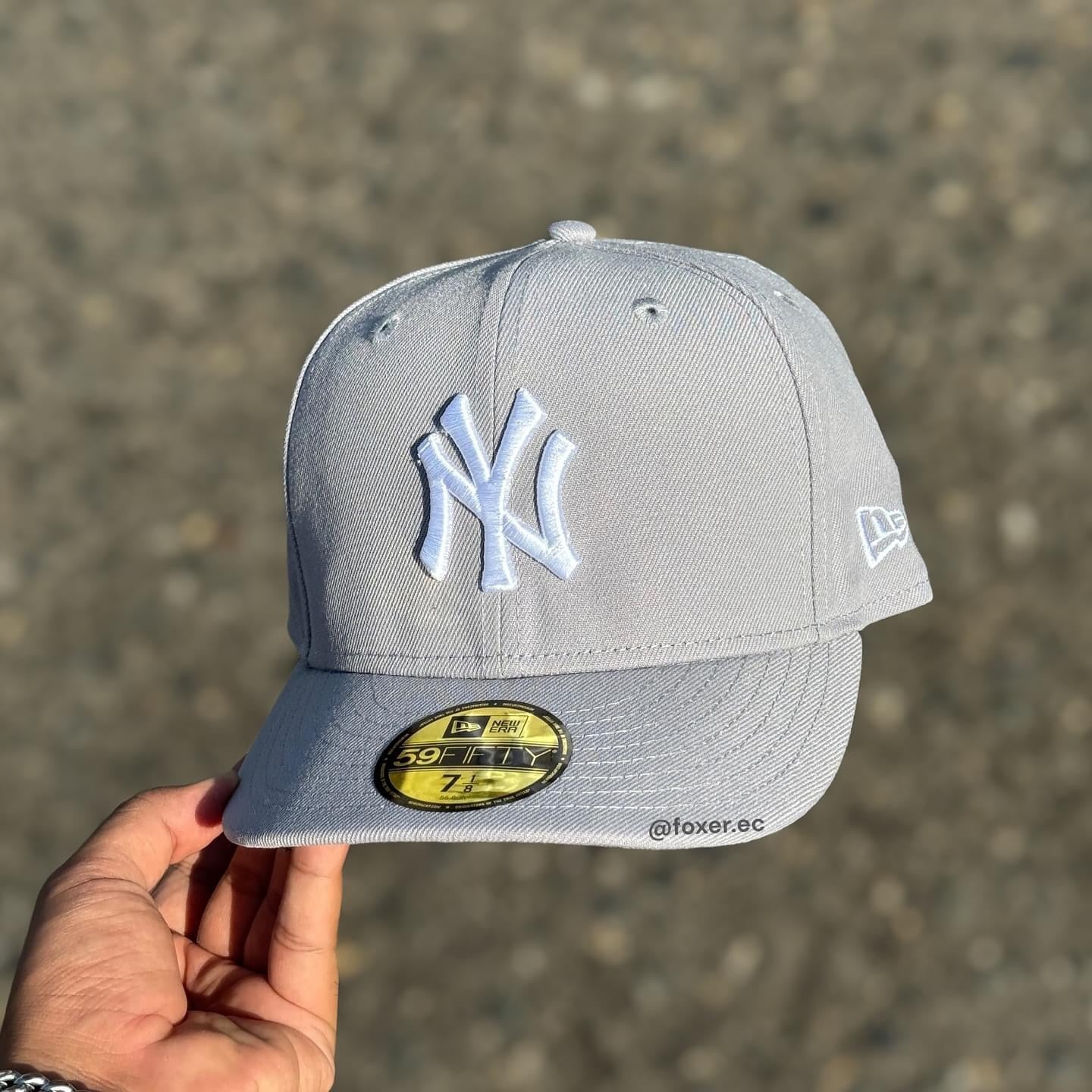 59FIFTY NY YANKEES GREY WHITE LOGO CLASSIC