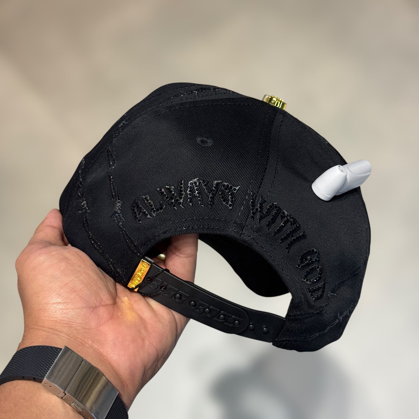 BELICA BIG BOSS BENDECIDO BLACK/GOLD 3 CRUCES