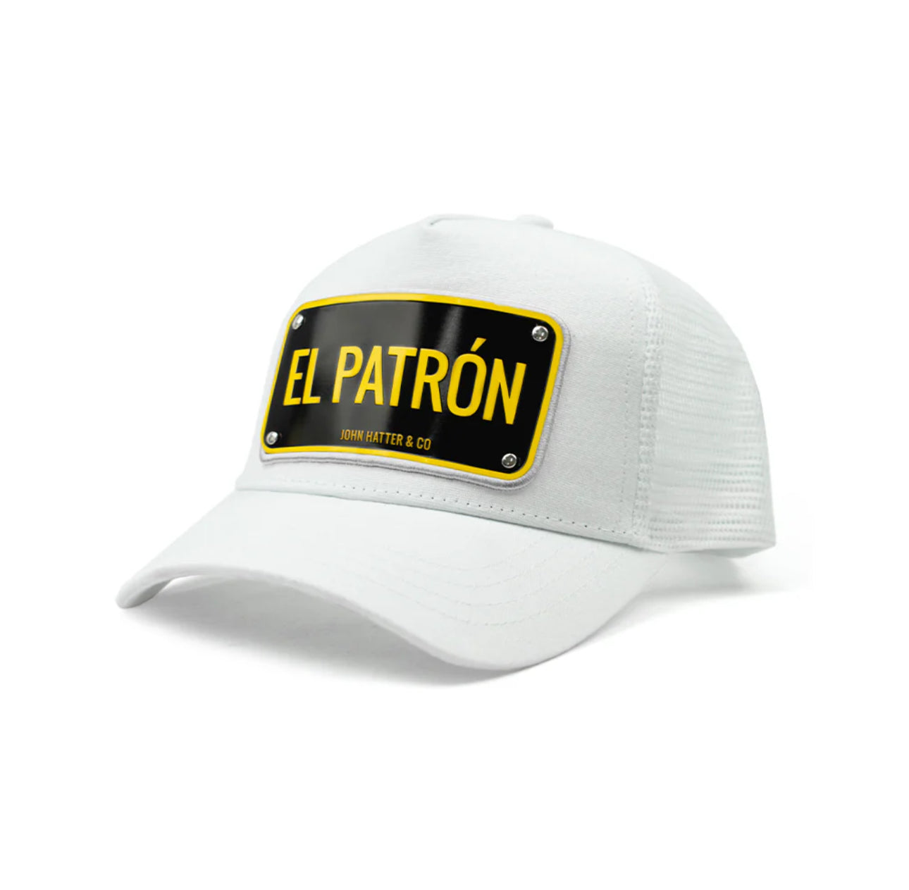 JOHN HATTER EL PATRÓN WHITE LOGO ALUMINIUM