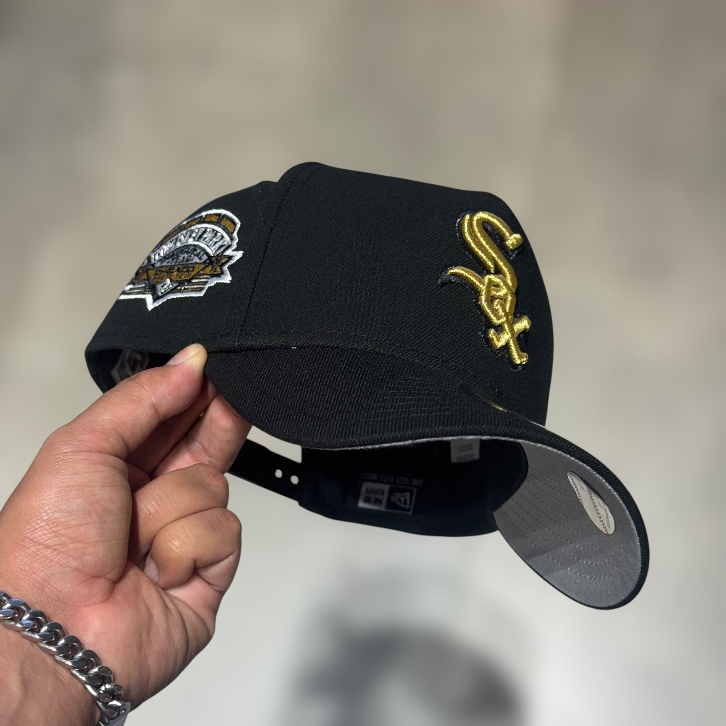 9FORTY A FRAME WHITE SOX BLACK GOLD LOGO 1991