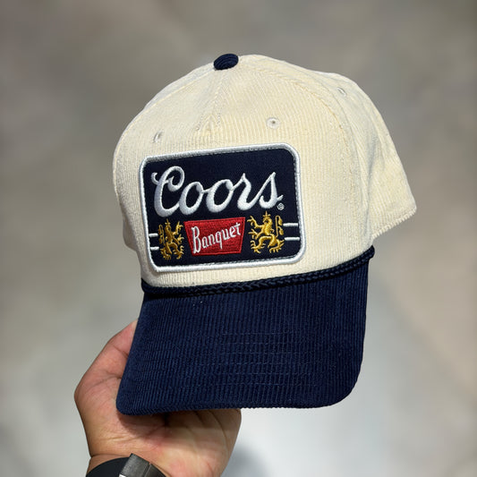 Coors Banquet beige Navy brim