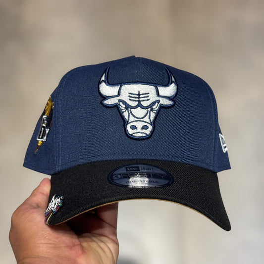 9FIFTY CHICAGO BULLS NAVY BLACK VISOR 6X