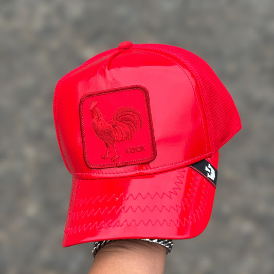 GOORIN BROS COCK RED LEATHER