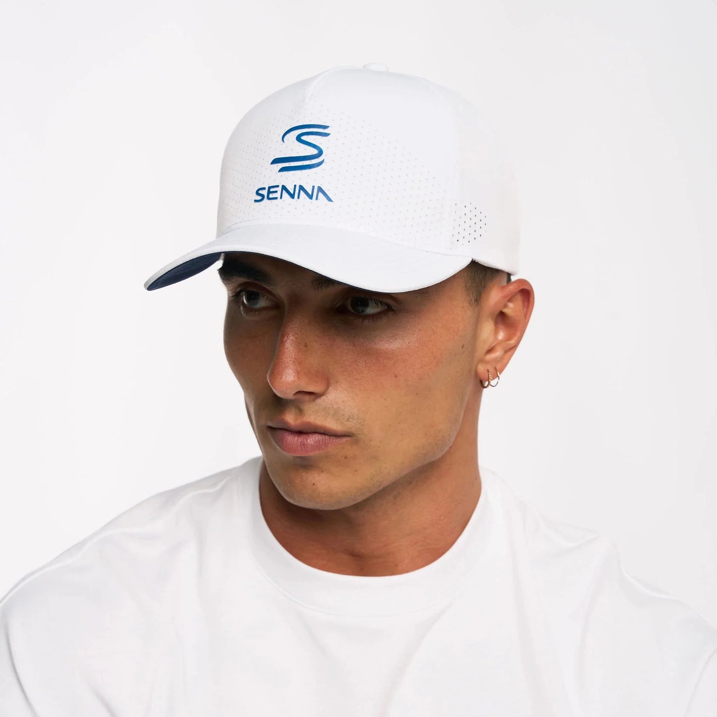 Ayrton Senna F1 white hat