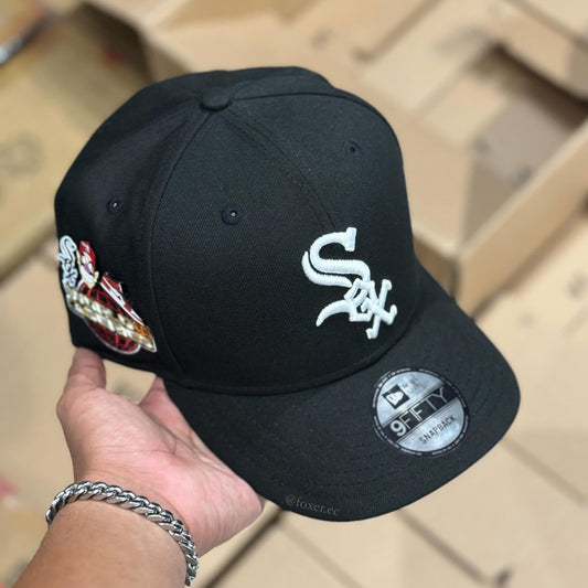 9FIFTY WHITE SOX BLACK/RED WS