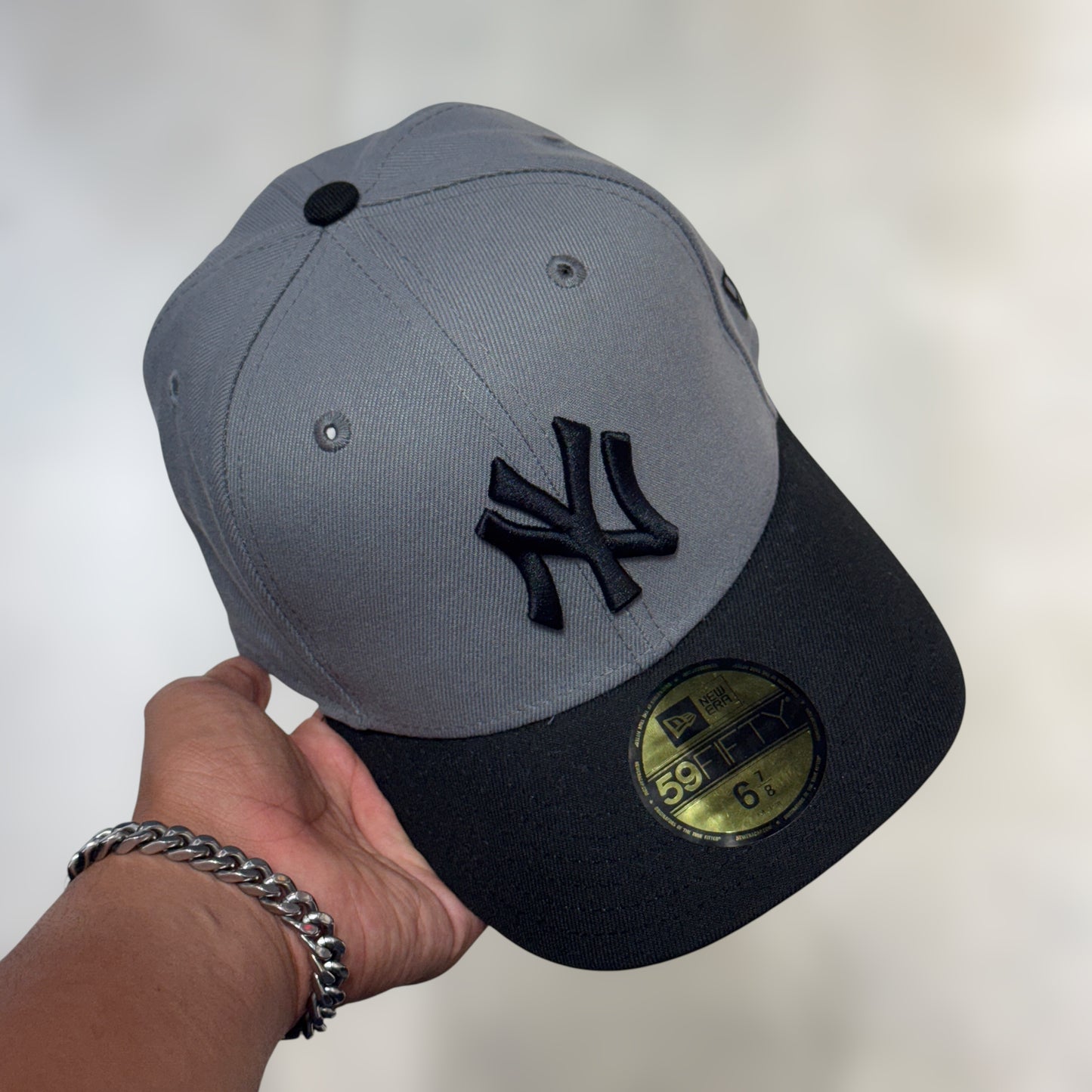 59FIFTY NY YANKEES GREY BLACK VISOR