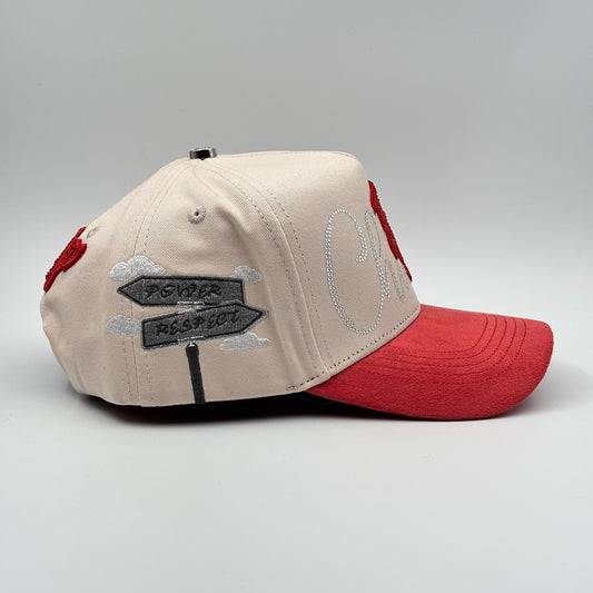 BELICA CAP FANS WHITE SOX BEIGE CORAL VISOR