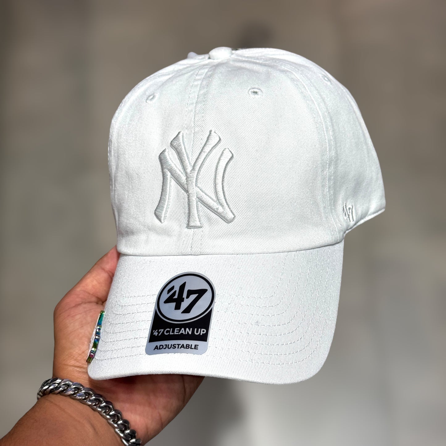 47BRAND NY YANKEES CLEAN UP WHITE ROSE