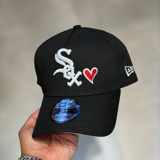 9FORTY A FRAME WHITE SOX BLACK/HEART