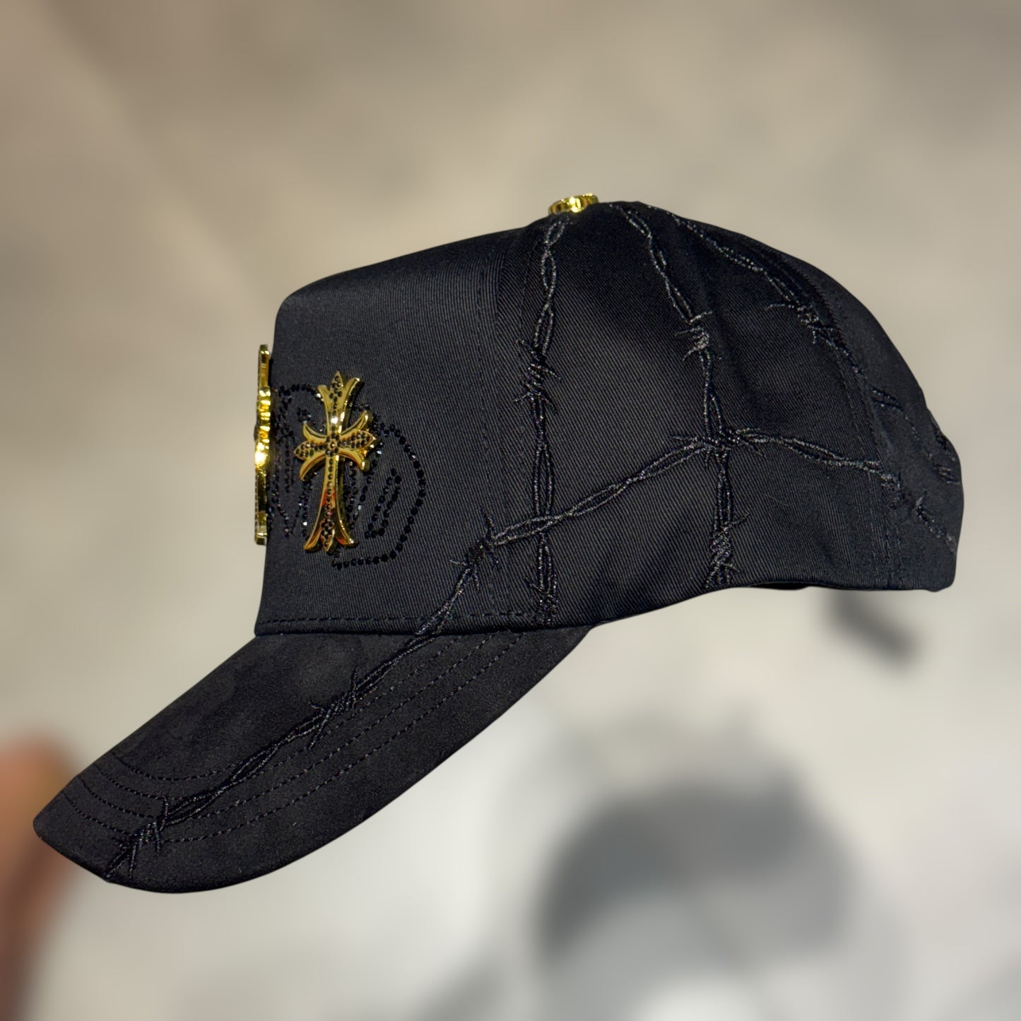 BELICA BIG BOSS BENDECIDO BLACK/GOLD 3 CRUCES