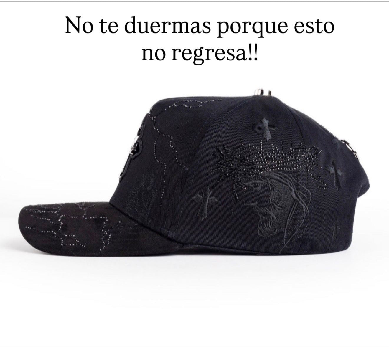 BELICA KEVIN HATS TRES CRUCES BLACK ON BLACK