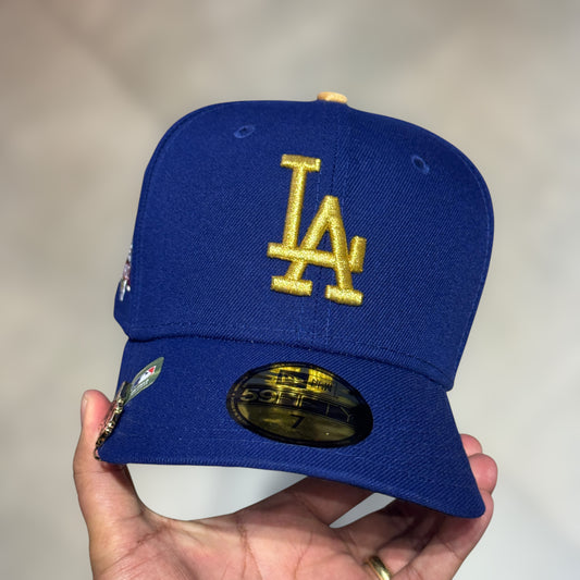 59FIFTY LA DODGERS ROYAL BLUE GOLD LOGO WS 2024