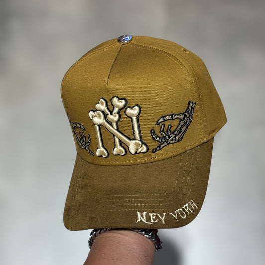 BELICA ACE HATS NY YANKEES BONES CAMEL