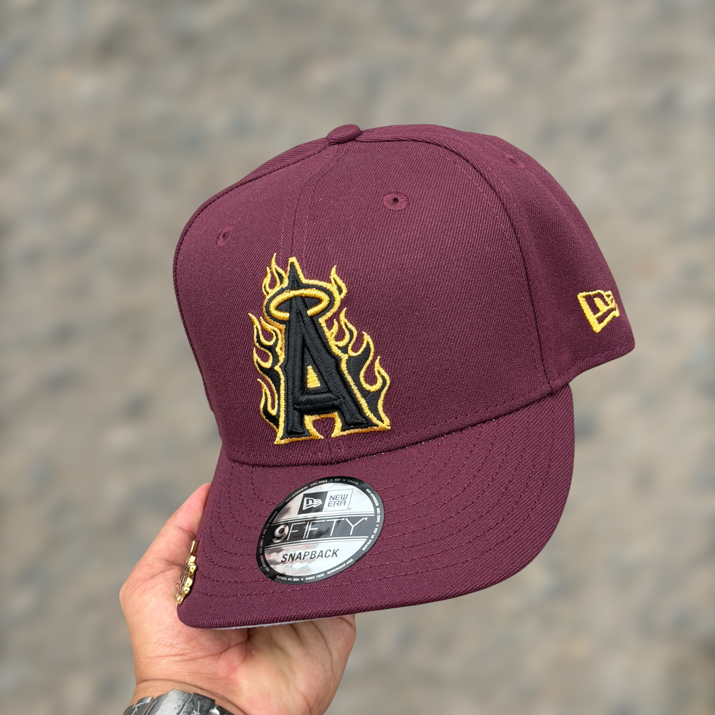 9FIFTY ANGELS FLAMES BURGUNDY