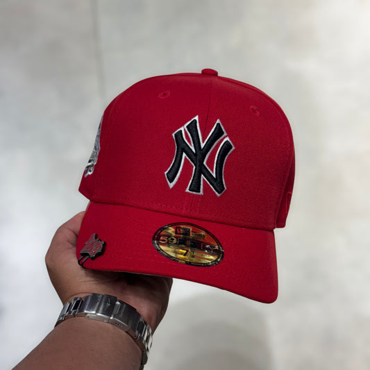 59FIFTY NY YANKEES RED BLACK LOGO WS 1999