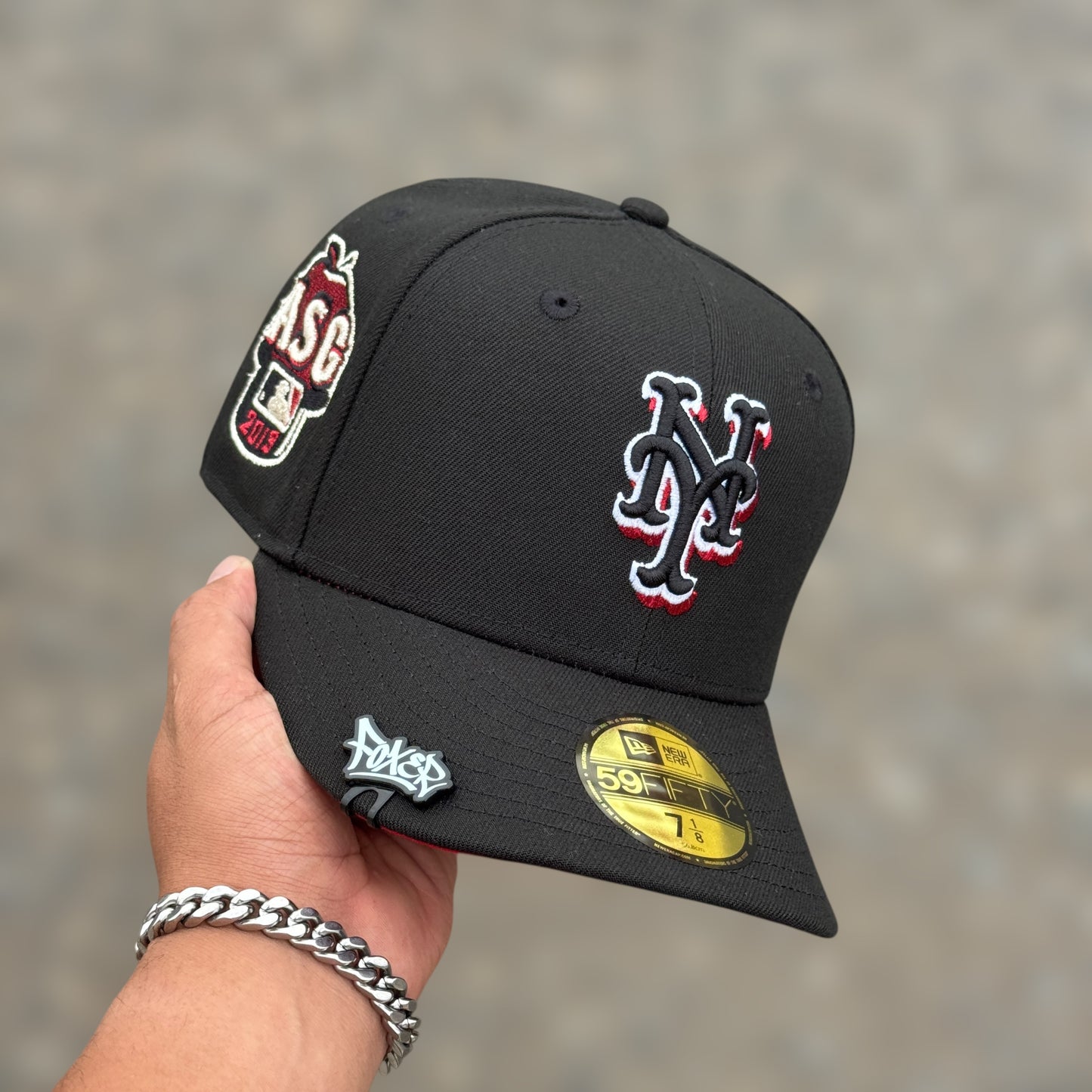59FIFTY NY METS BLACK UNDERVISOR RED WS 2013