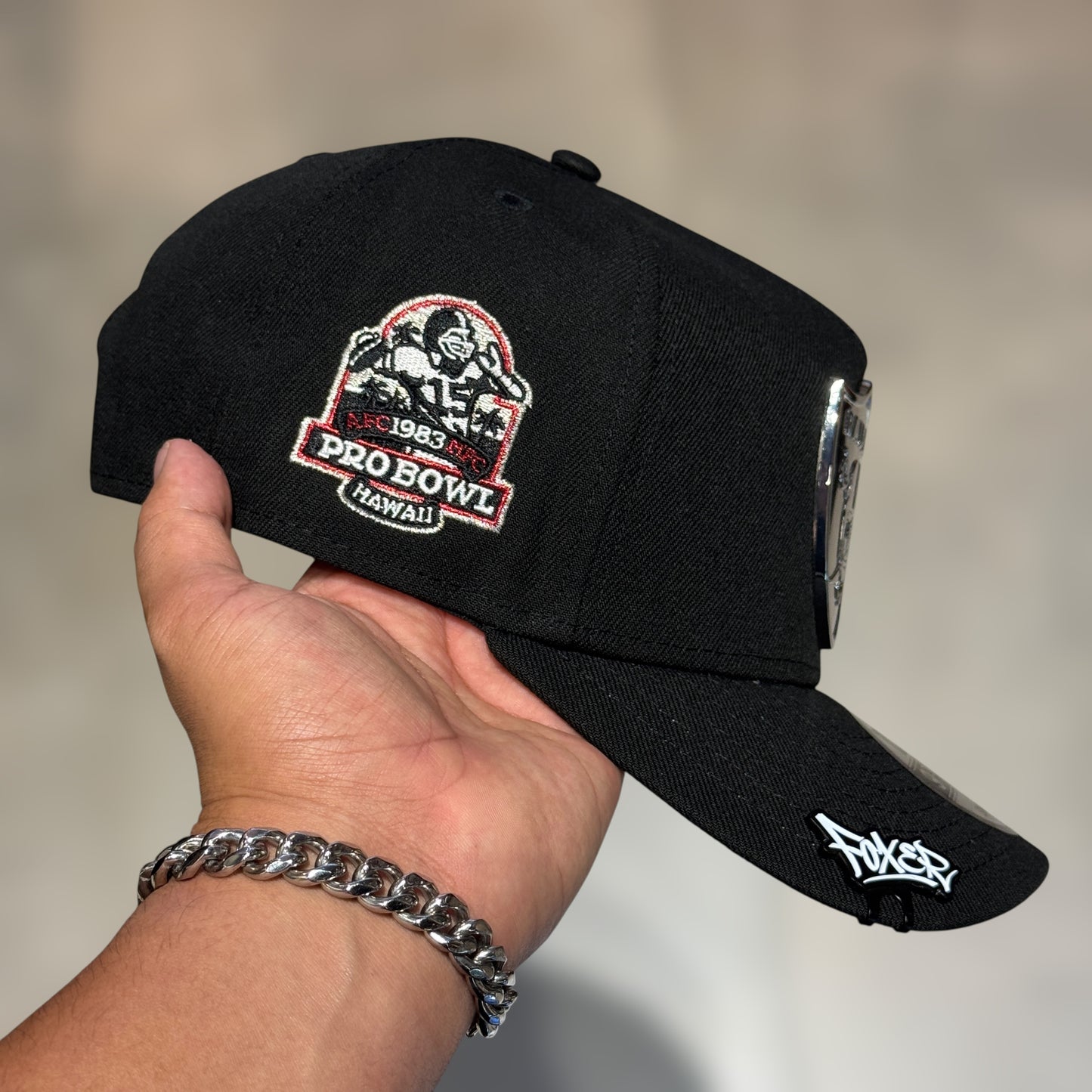 9FIFTY METALLIC RAIDERS BLACK SILVER LOGO