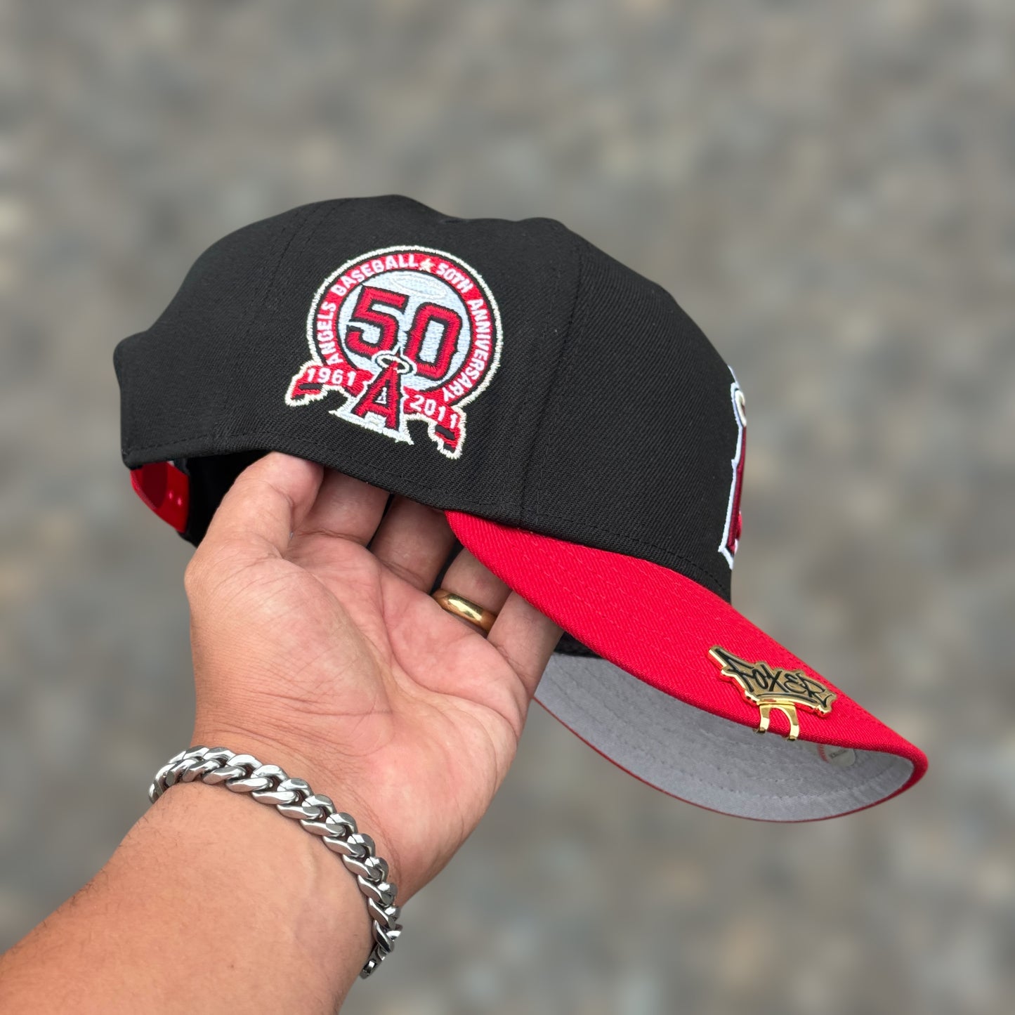 9FIFTY ANGELS BLACK RED VISOR EXCLUSIVE
