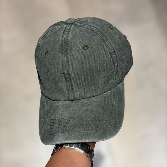 GORRA WASHED DARK GREEN para bordados