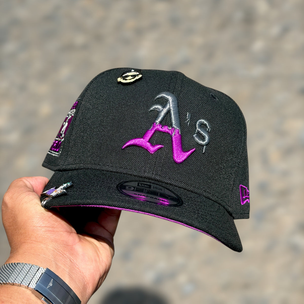 9FIFTY ATHLETICS OAKLAND DRIP BLACK PURPLE