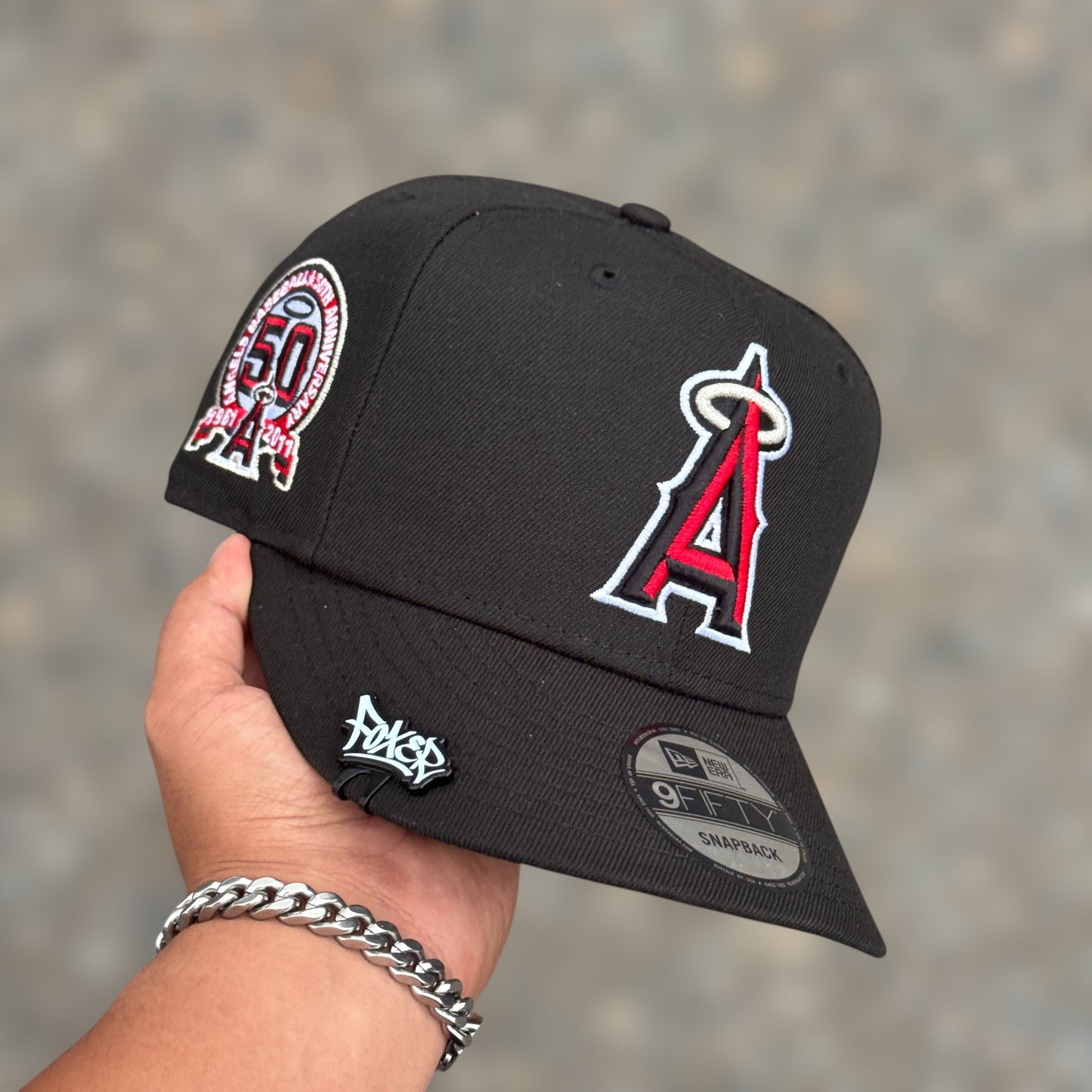 9FIFTY ANGELS BLACK RED LOGO 50TH