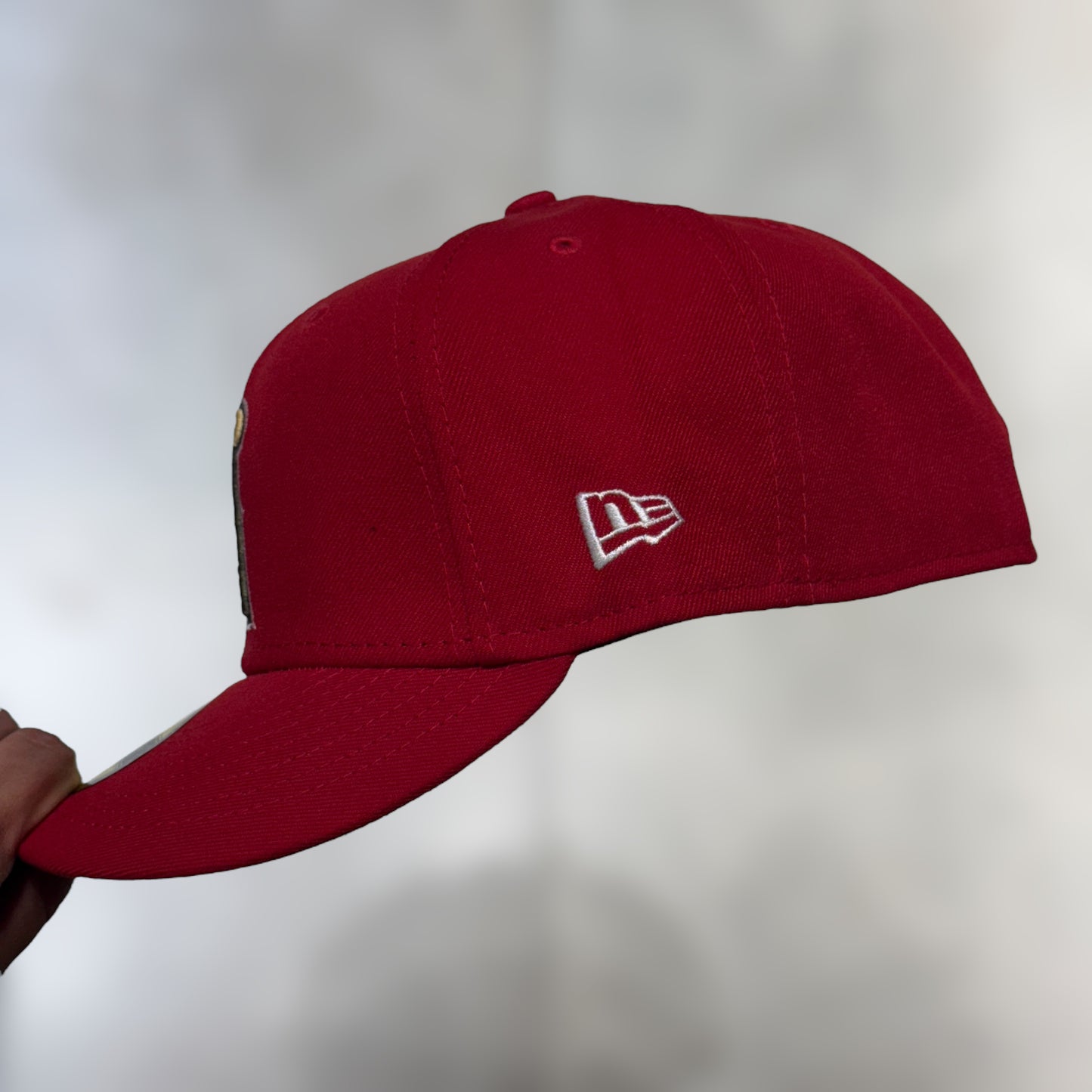 59FIFTY LOS ANGELS RED SCARLET 50TH UNDERVISOR GREEN