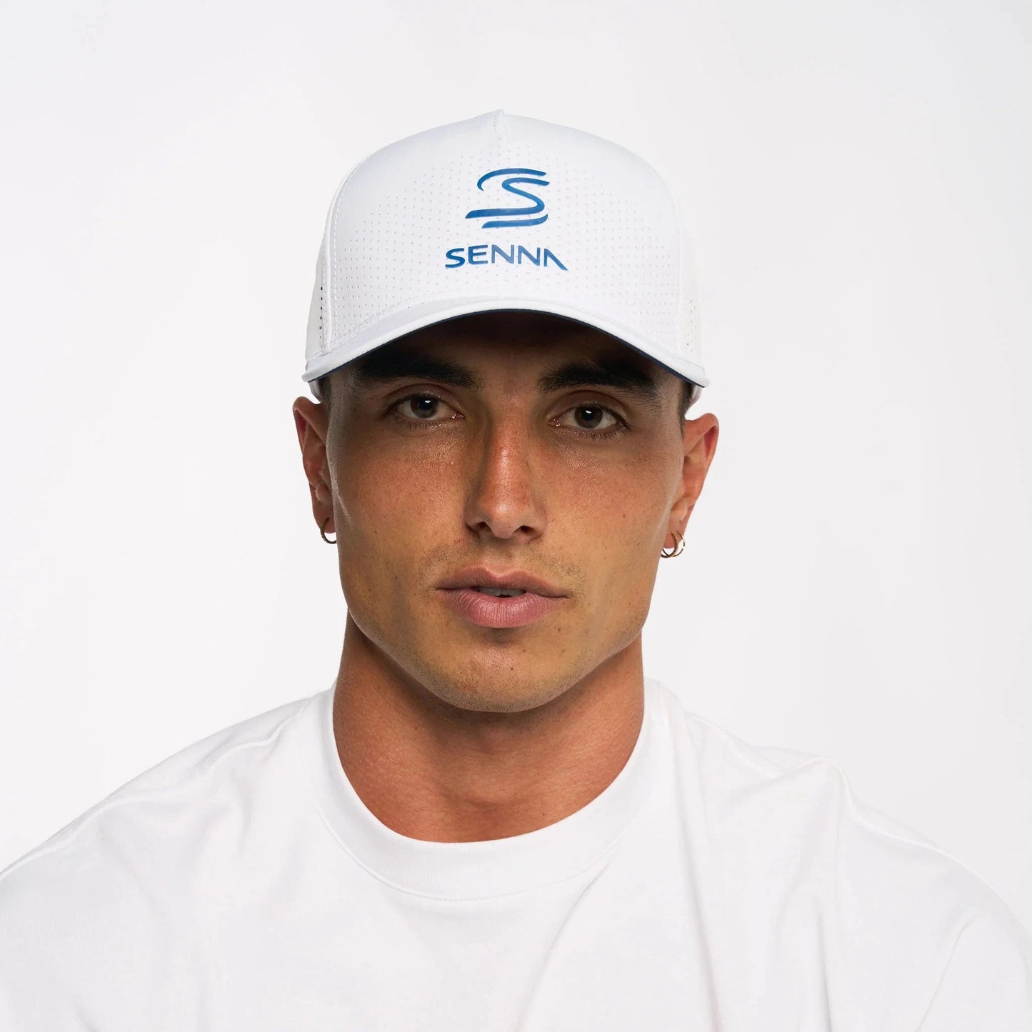Ayrton Senna F1 white hat