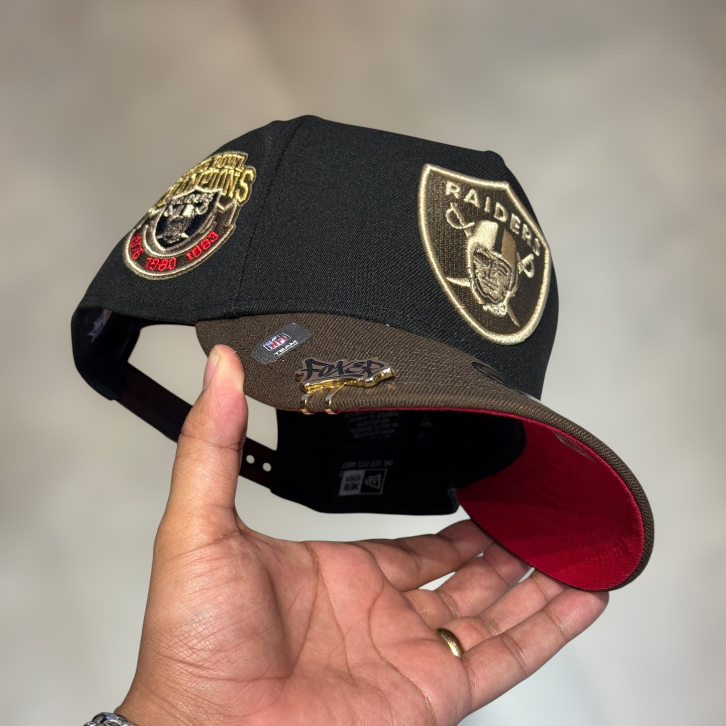9FIFTY RAIDERS BLACK BROWN VISOR CHAMPIONS