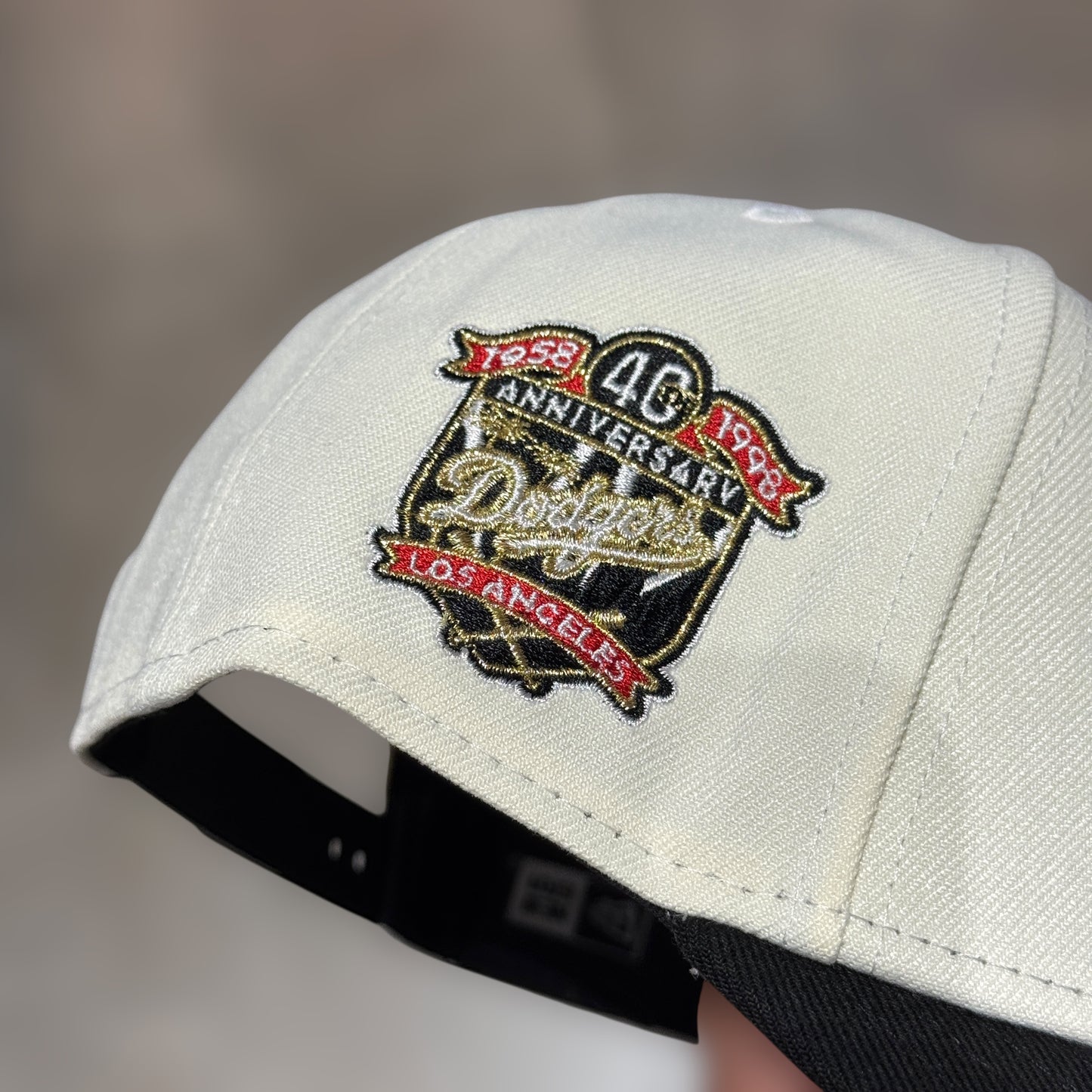 9FIFTY DODGERS BEIGE BLACK VISOR GOLD LOGO