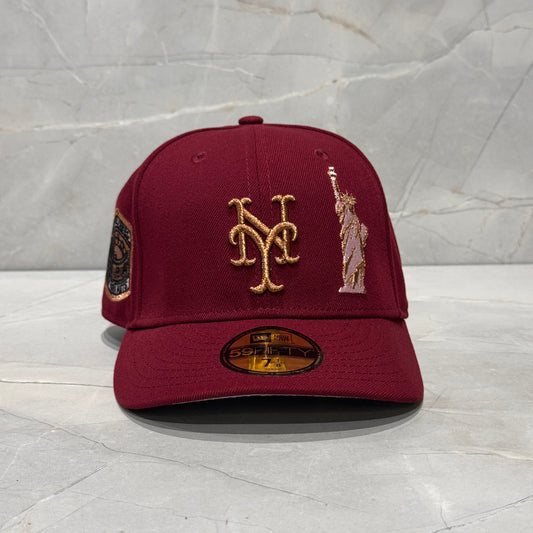 59FIFTY METS STATUE LIBERTY BURGUNDY