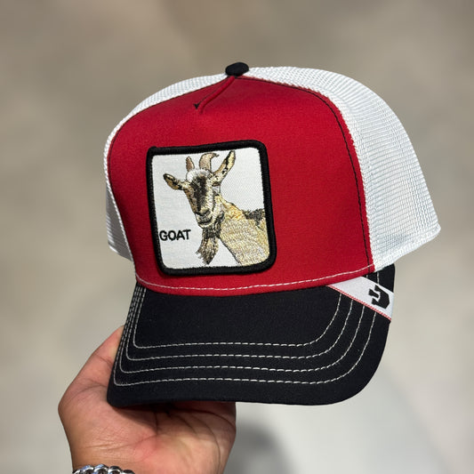 GOORIN BROS GOAT RED VISER BLACK LOGO ANTIGUO MVP