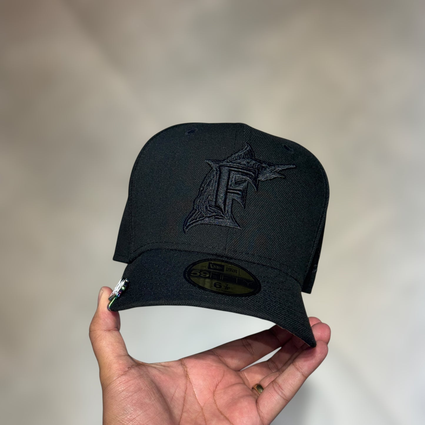 59FIFTY FLORIDA MARLINS BLACK ON BLACK