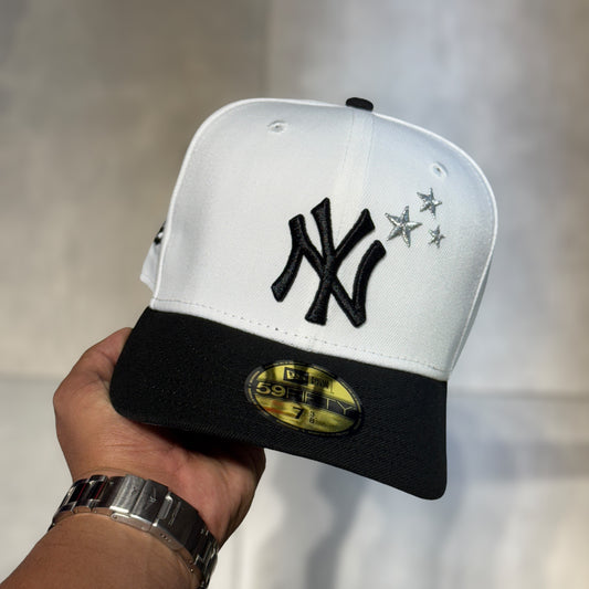 59FIFTY NY YANKEES WHITE BLACK VISER WS 1999 STARS