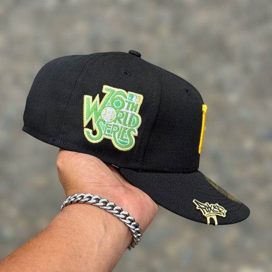 59FIFTY PIRATES PITTSBURGH BLACK GREEN UNDERVISOR
