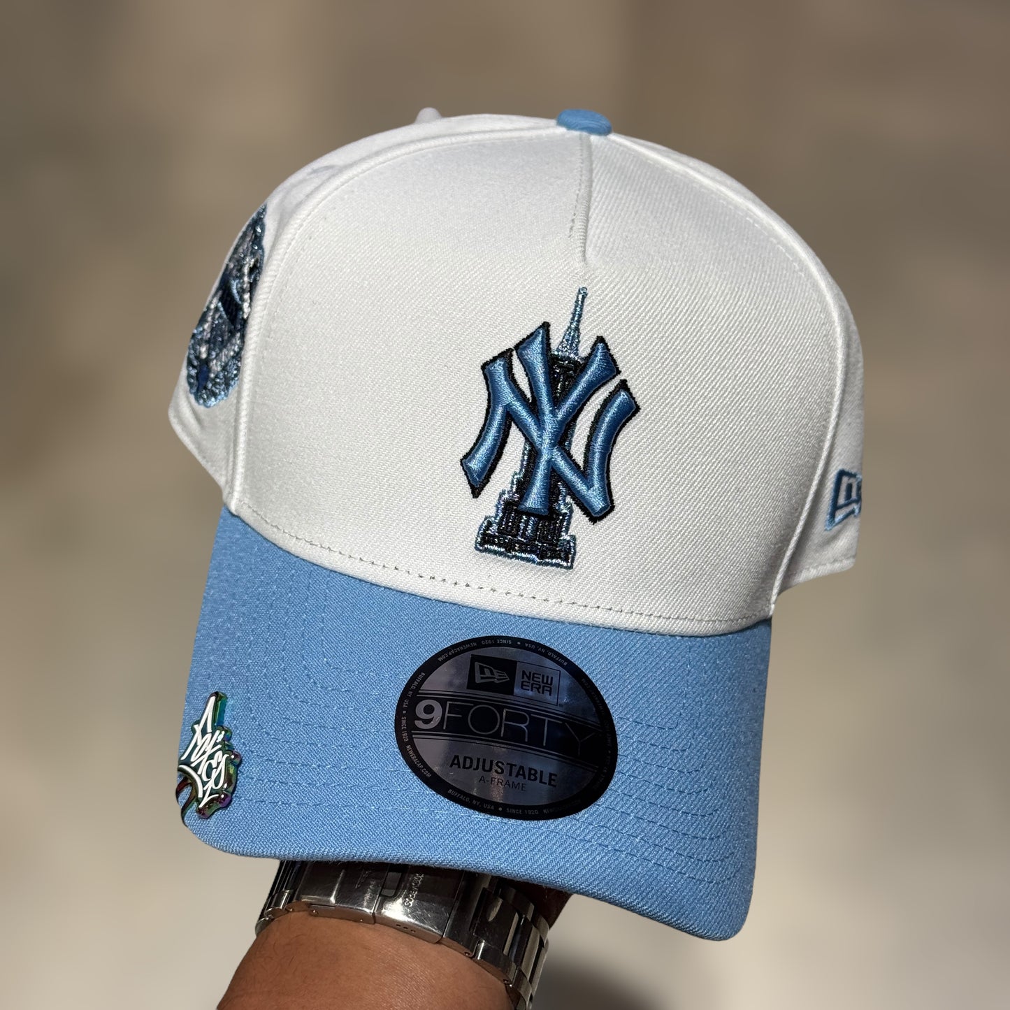 9FORTY A FRAME NY YANKEES EMPIRE STATE WHITE VISERA SKYBLUE