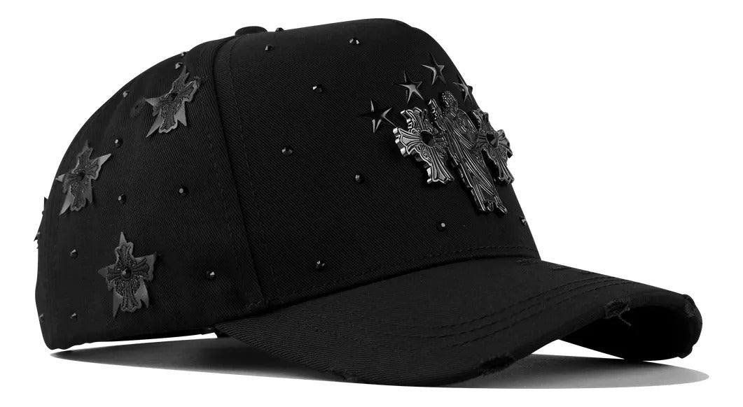BELICA MZ HATSS SAN JUDAS BLACK ON BLACK CRUZ