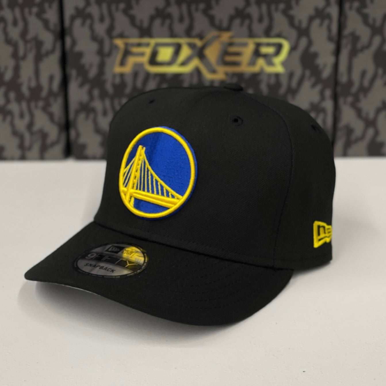9FIFTY GOLDEN STATE WARRIOS BLACK YELLOW LOGO
