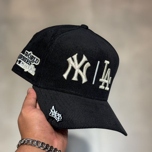 9FIFTY DUAL LOGO YANKEES & DODGERS BLACK PANA