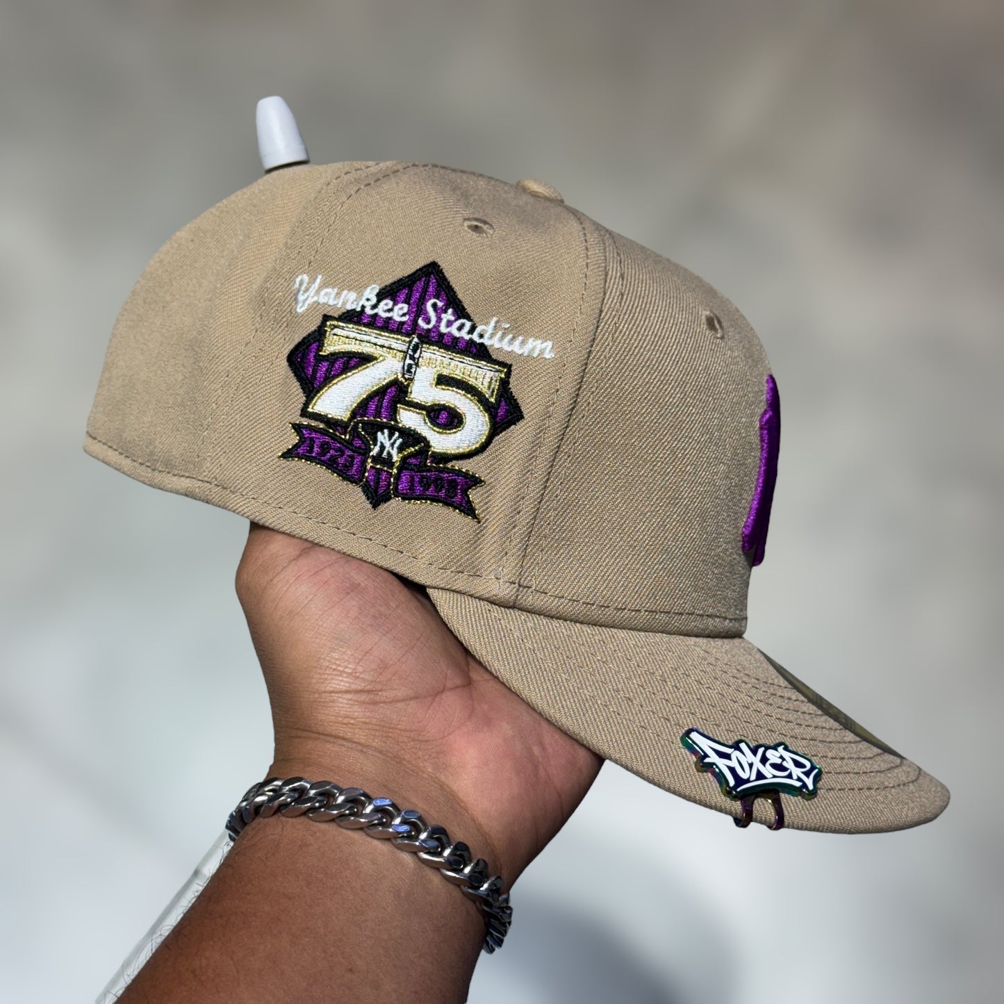 59FIFTY NY YANKEES CAQUI PURPLE LOGO 75TH