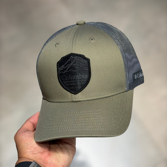 Columbia olive green grey mesh