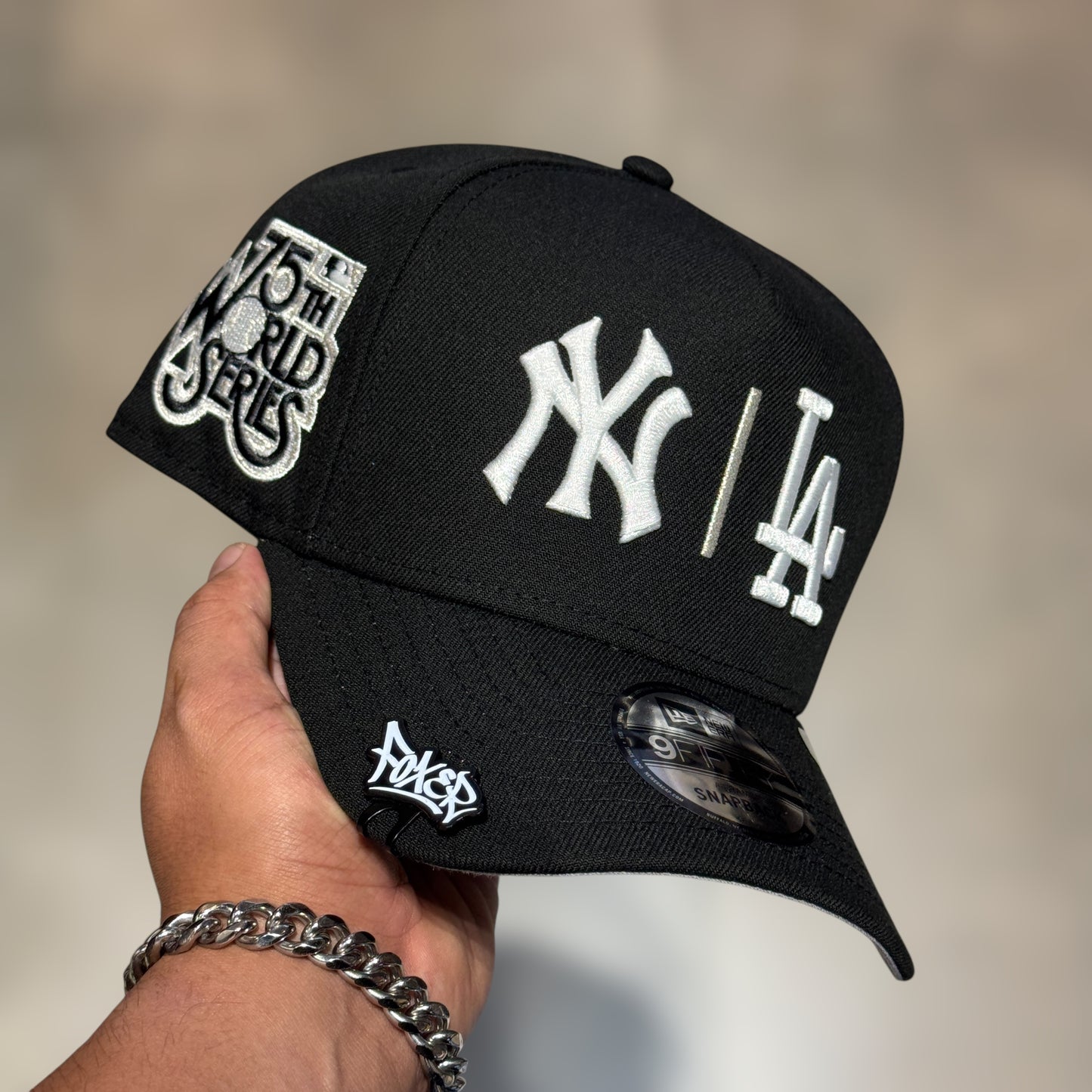 9FIFTY DUAL LOGO YANKEES& DODGERS BLACK WHITE