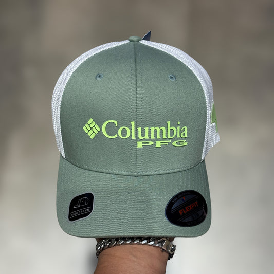 GORRA COLUMBIA OLIVE MALLA BLANCA