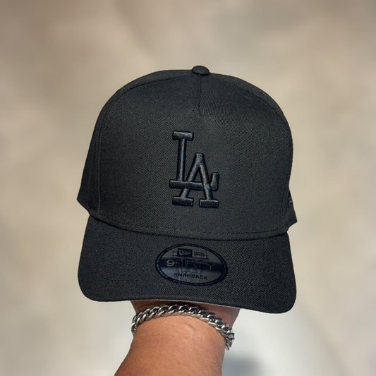 9FIFTY AFRAME “LA” DODGERS BLACK ON BLACK
