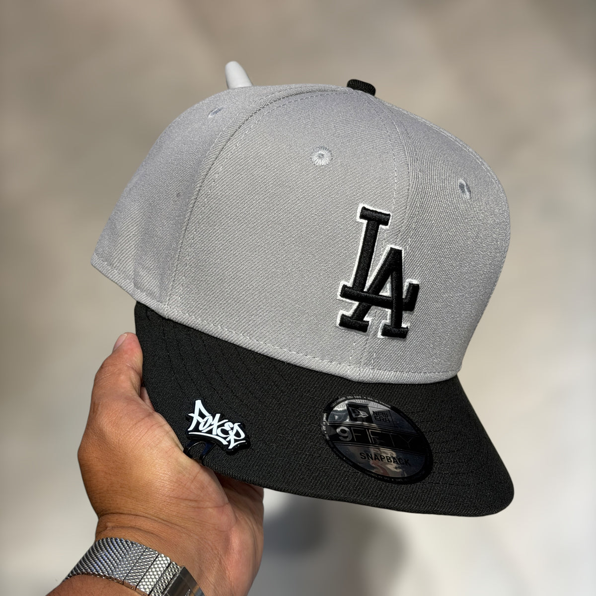 9FIFTY LOS ANGELES DODGERS LA GREY BLACK VISOR