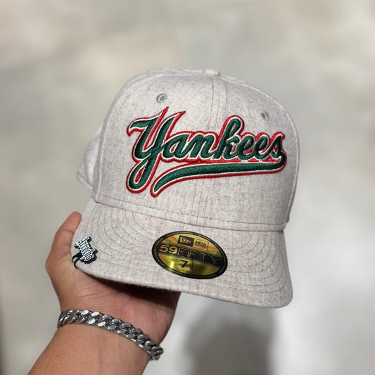 59FIFTY YANKEES LETTER LOGO BEIGE UNDERVISOR FIELTRO