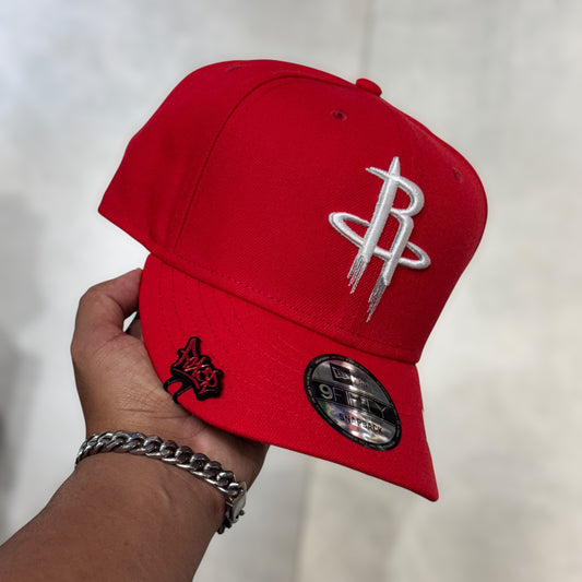 9FIFTY HOUSTON ROCKETS SCARLET WHITE LOGO SNAPBACK
