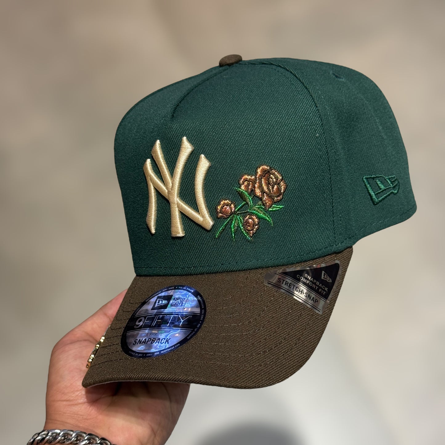 9FORTY NY YANKEES DARK GREEN BROWN VISOR WS 2000