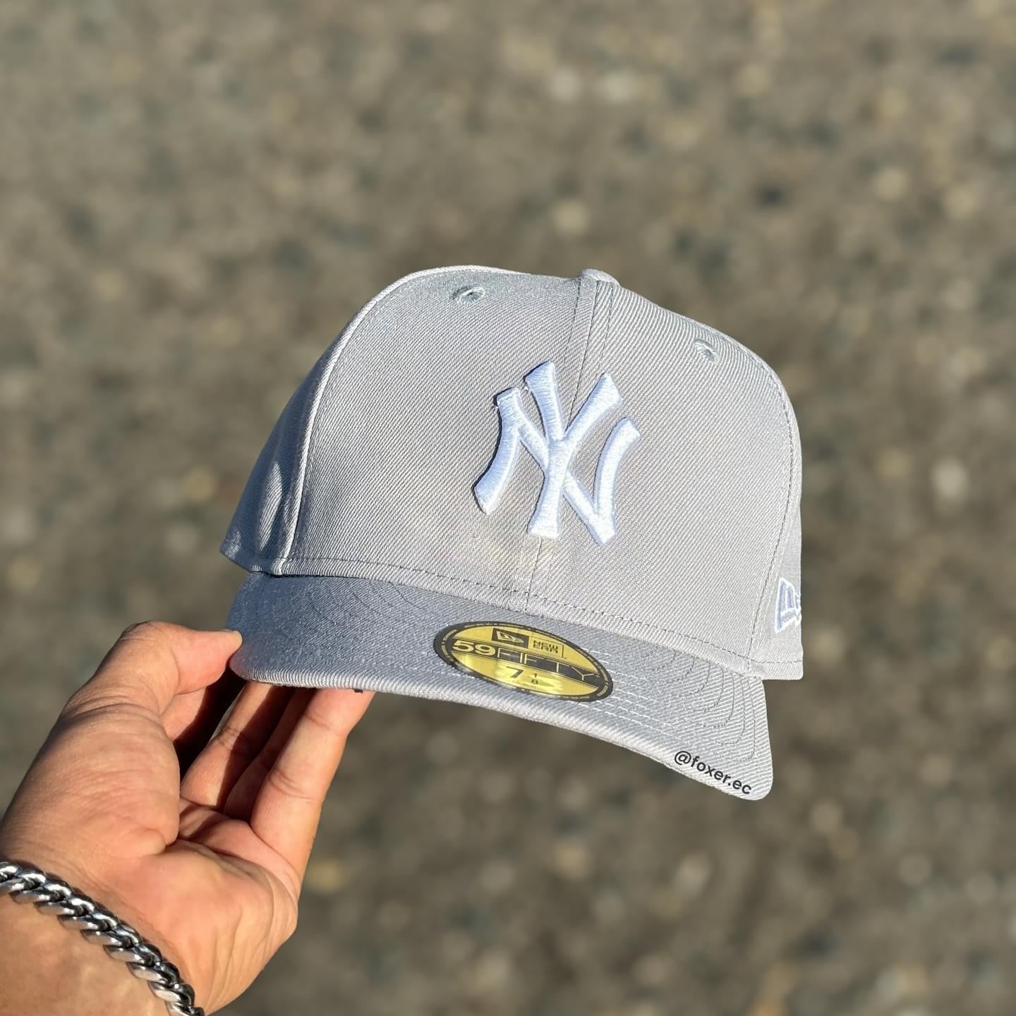 59FIFTY NY YANKEES GREY WHITE LOGO CLASSIC